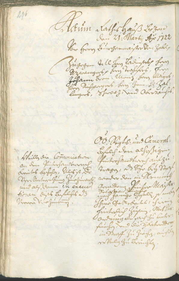 Civic Archives of Bozen-Bolzano - BOhisto Ratsprotokoll 1720/23 