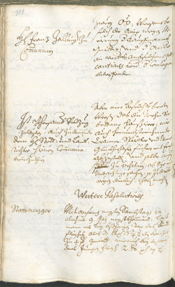 Stadtarchiv Bozen - BOhisto Ratsprotokoll 1720/23 