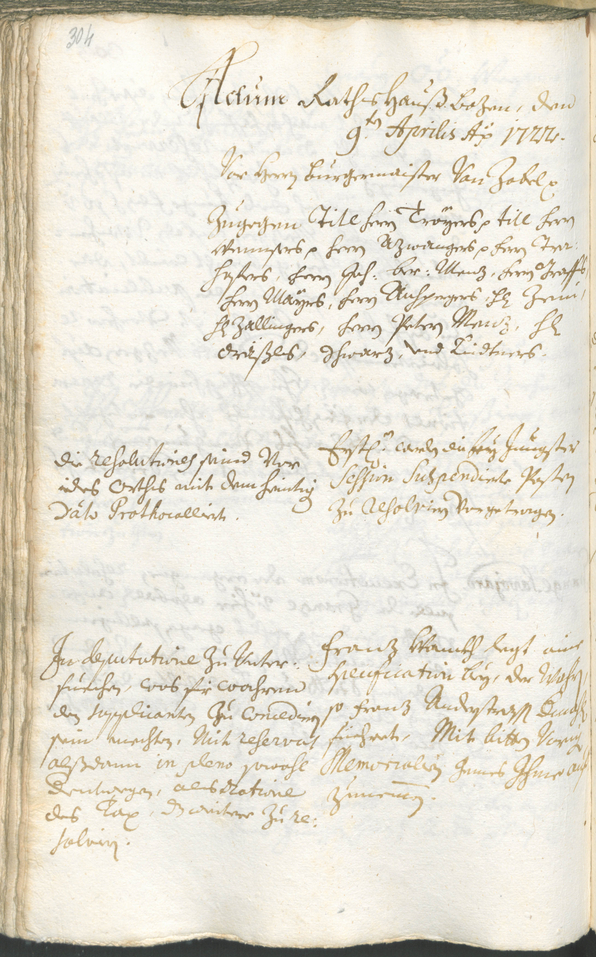 Archivio Storico della Città di Bolzano - BOhisto protocollo consiliare 1720/23 