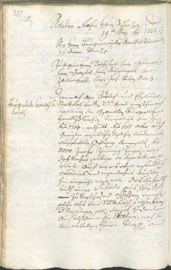 Civic Archives of Bozen-Bolzano - BOhisto Ratsprotokoll 1720/23 