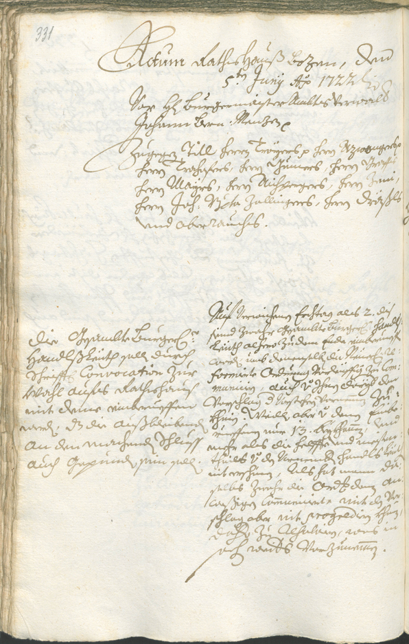 Civic Archives of Bozen-Bolzano - BOhisto Ratsprotokoll 1720/23 