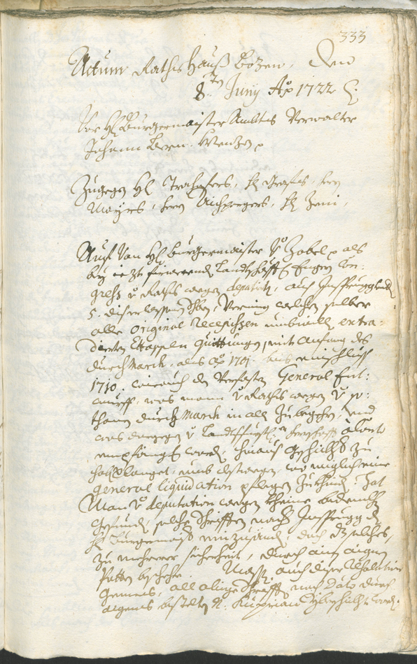 Civic Archives of Bozen-Bolzano - BOhisto Ratsprotokoll 1720/23 