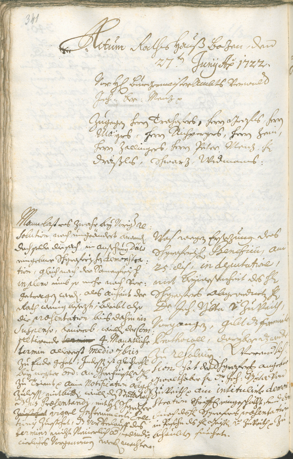 Civic Archives of Bozen-Bolzano - BOhisto Ratsprotokoll 1720/23 