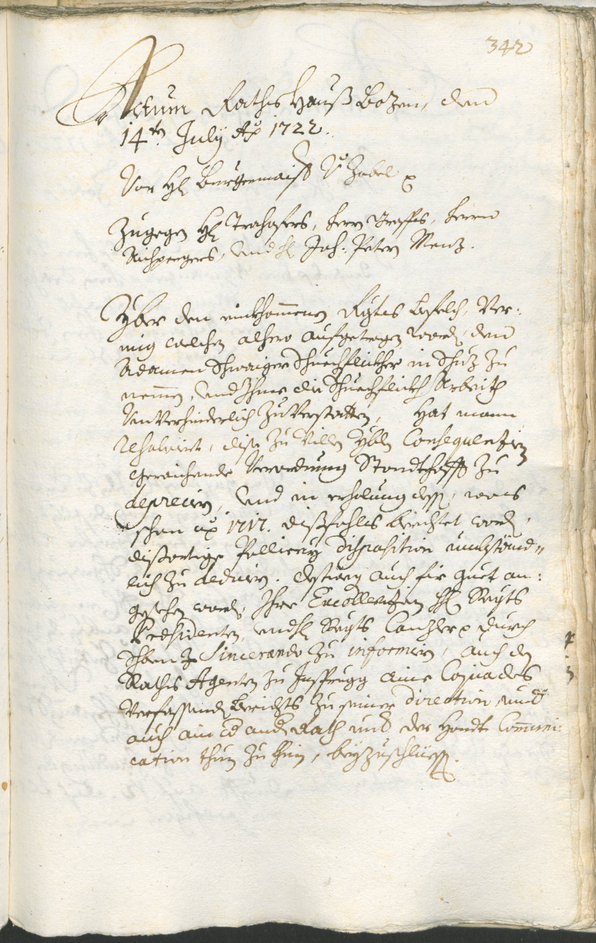 Civic Archives of Bozen-Bolzano - BOhisto Ratsprotokoll 1720/23 