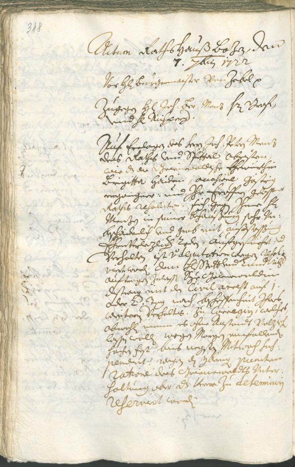 Stadtarchiv Bozen - BOhisto Ratsprotokoll 1720/23 