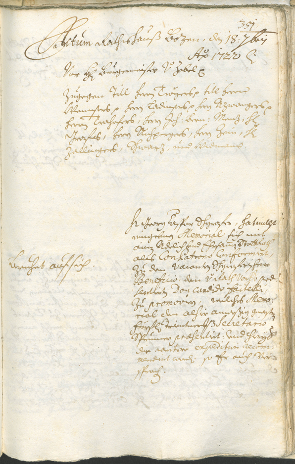 Civic Archives of Bozen-Bolzano - BOhisto Ratsprotokoll 1720/23 