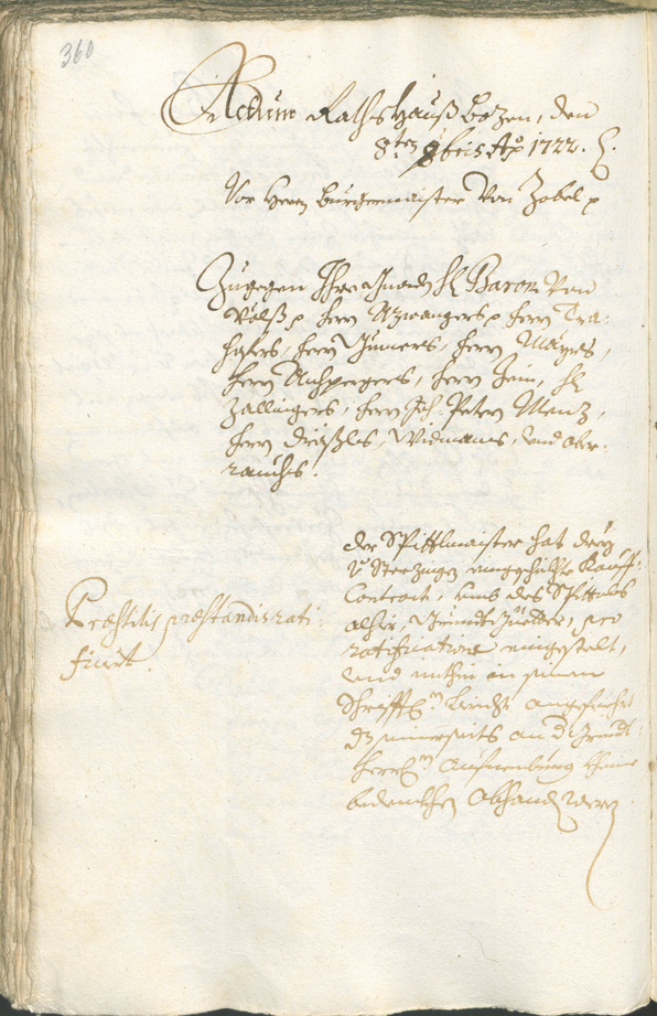 Civic Archives of Bozen-Bolzano - BOhisto Ratsprotokoll 1720/23 