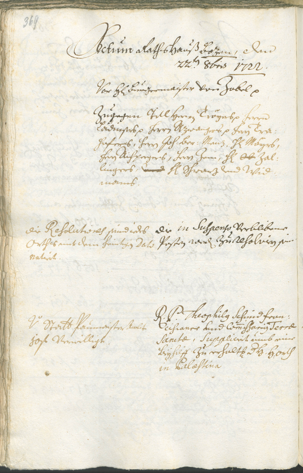 Civic Archives of Bozen-Bolzano - BOhisto Ratsprotokoll 1720/23 