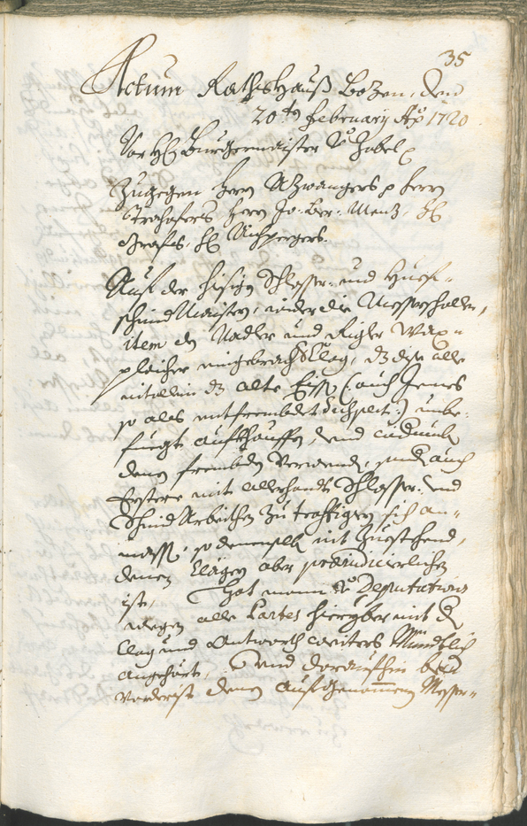 Civic Archives of Bozen-Bolzano - BOhisto Ratsprotokoll 1720/23 