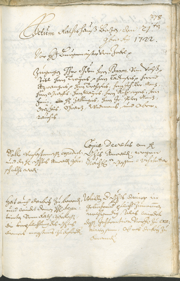 Civic Archives of Bozen-Bolzano - BOhisto Ratsprotokoll 1720/23 