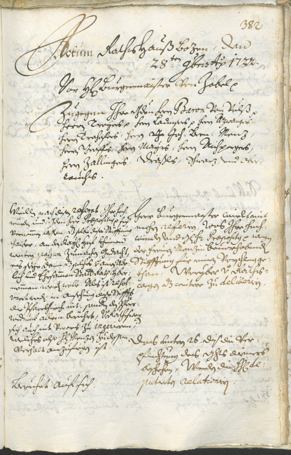 Archivio Storico della Città di Bolzano - BOhisto protocollo consiliare 1720/23 