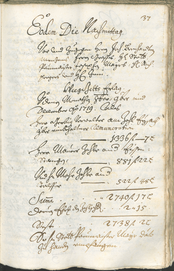 Stadtarchiv Bozen - BOhisto Ratsprotokoll 1720/23 