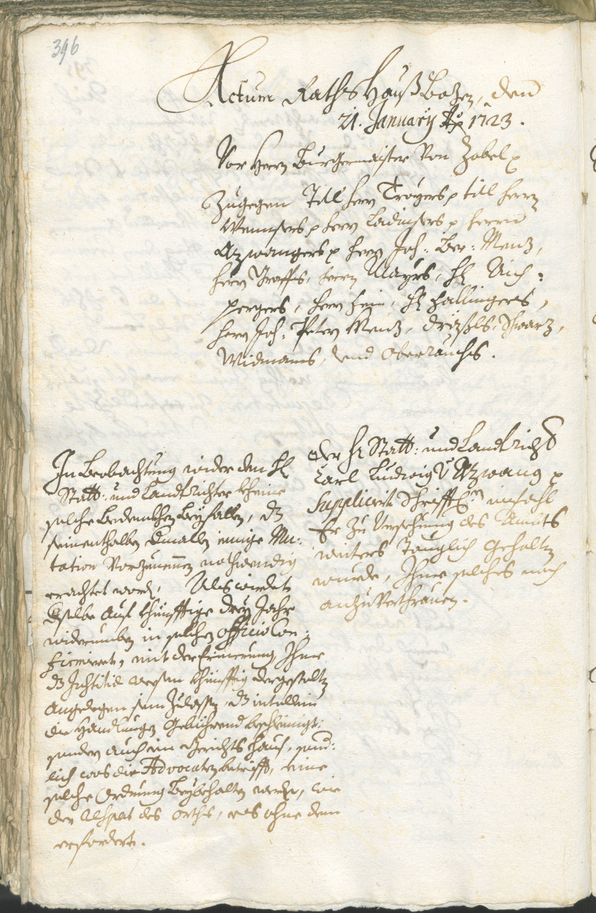 Archivio Storico della Città di Bolzano - BOhisto protocollo consiliare 1720/23 