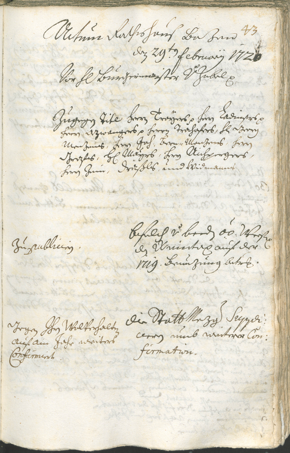 Civic Archives of Bozen-Bolzano - BOhisto Ratsprotokoll 1720/23 