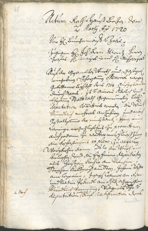 Archivio Storico della Città di Bolzano - BOhisto protocollo consiliare 1720/23 