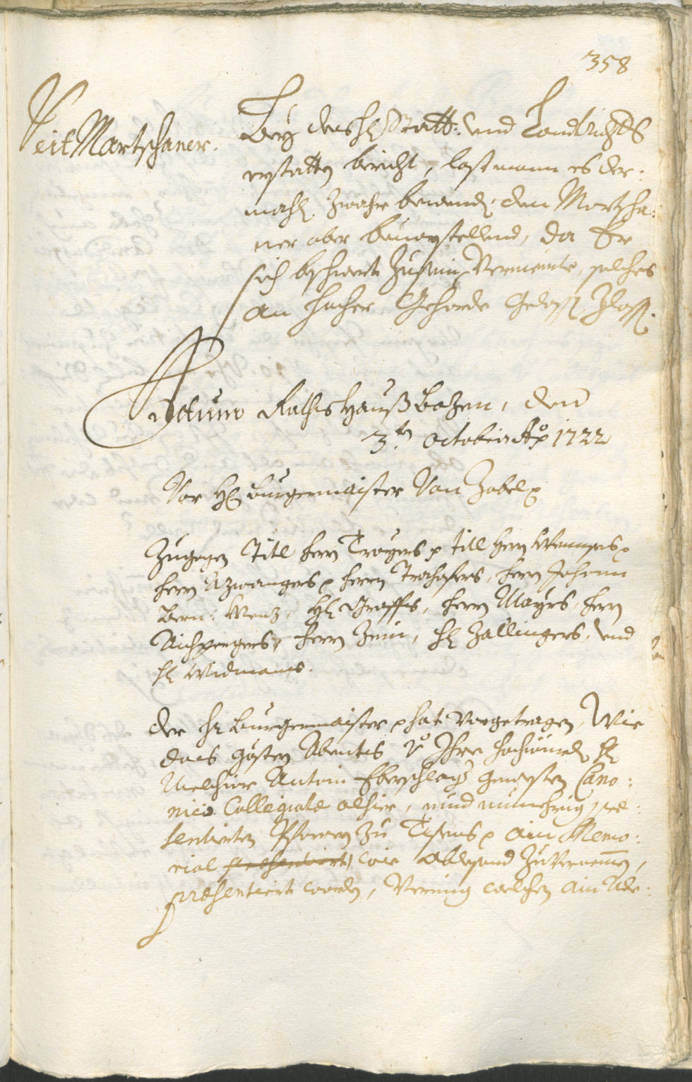 Archivio Storico della Città di Bolzano - BOhisto protocollo consiliare 1720/23 