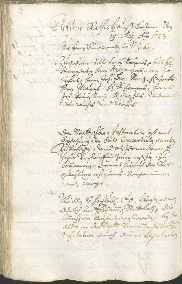 Civic Archives of Bozen-Bolzano - BOhisto Ratsprotokoll 1723/26 