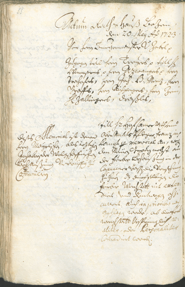 Archivio Storico della Città di Bolzano - BOhisto protocollo consiliare 1723/26 