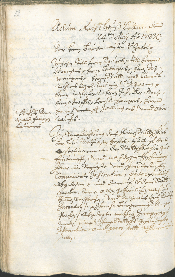 Archivio Storico della Città di Bolzano - BOhisto protocollo consiliare 1723/26 