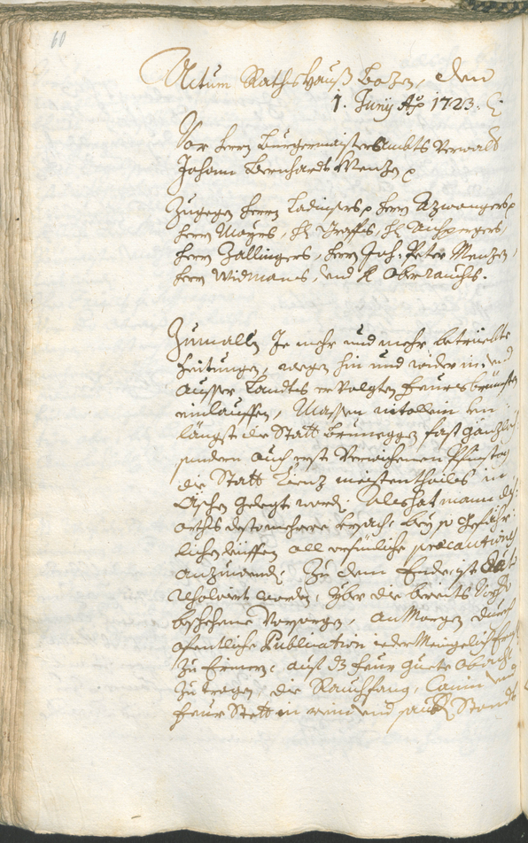 Archivio Storico della Città di Bolzano - BOhisto protocollo consiliare 1723/26 