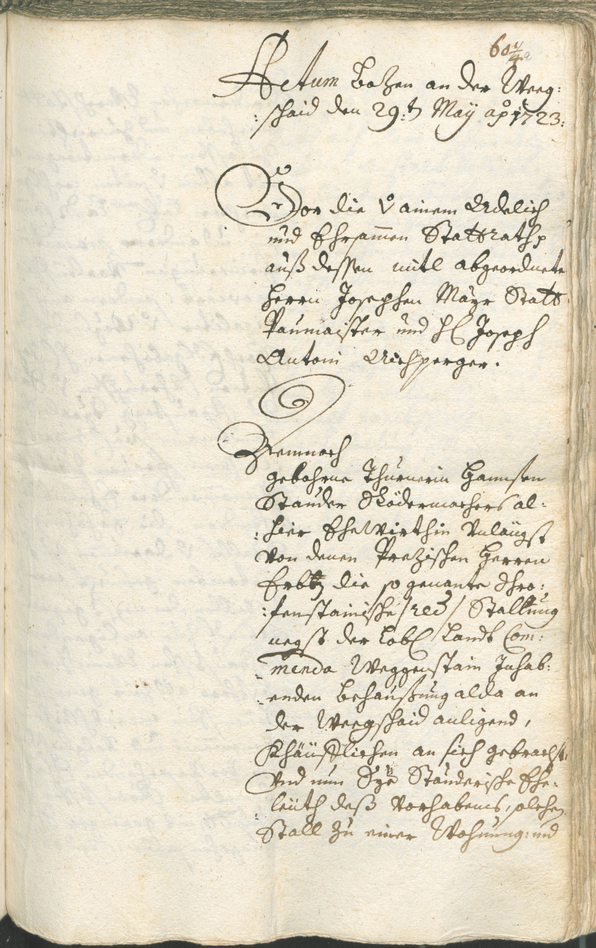 Stadtarchiv Bozen - BOhisto Ratsprotokoll 1723/26 