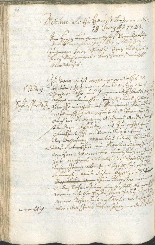 Archivio Storico della Città di Bolzano - BOhisto protocollo consiliare 1723/26 