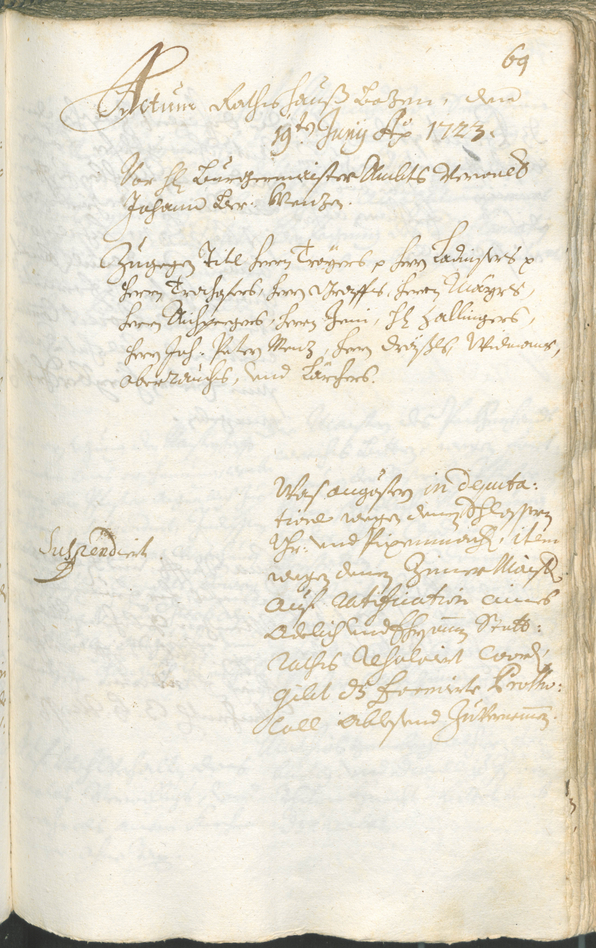 Civic Archives of Bozen-Bolzano - BOhisto Ratsprotokoll 1723/26 