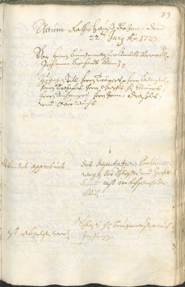 Civic Archives of Bozen-Bolzano - BOhisto Ratsprotokoll 1723/26 