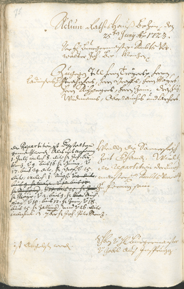 Archivio Storico della Città di Bolzano - BOhisto protocollo consiliare 1723/26 