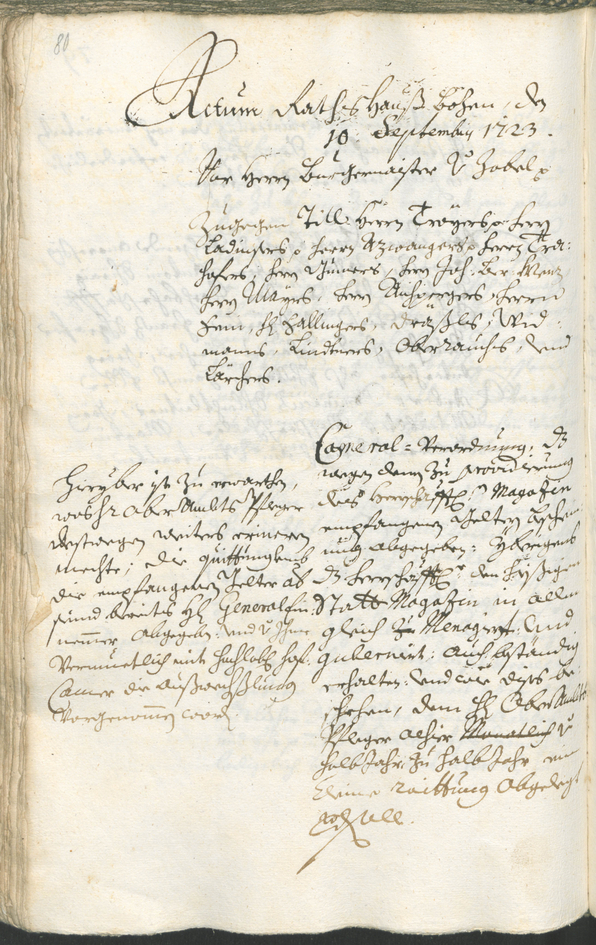 Archivio Storico della Città di Bolzano - BOhisto protocollo consiliare 1723/26 