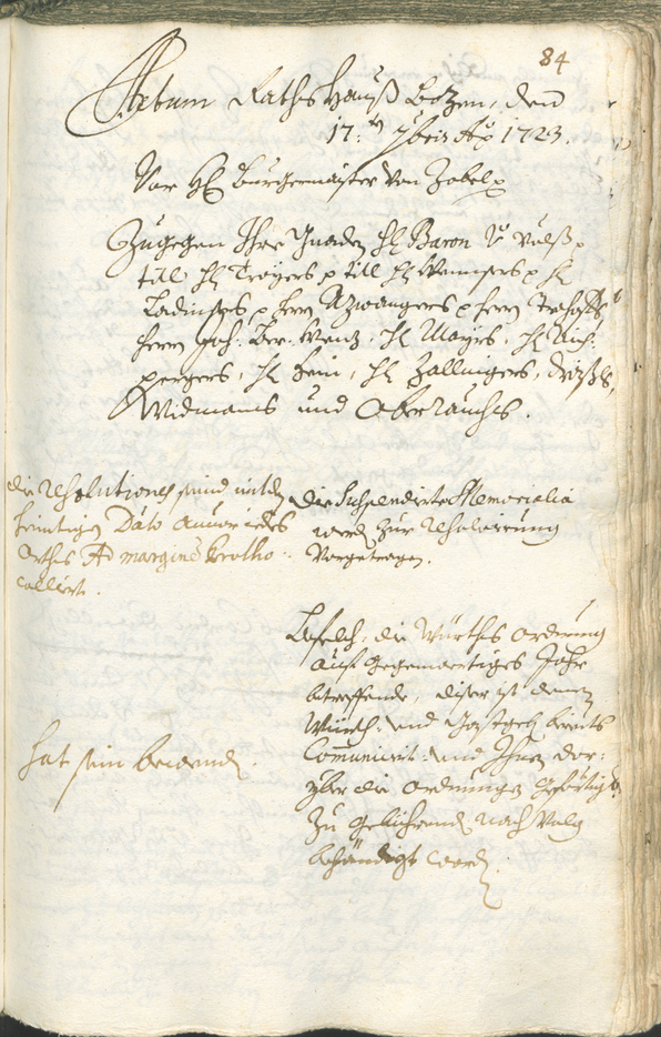 Archivio Storico della Città di Bolzano - BOhisto protocollo consiliare 1723/26 