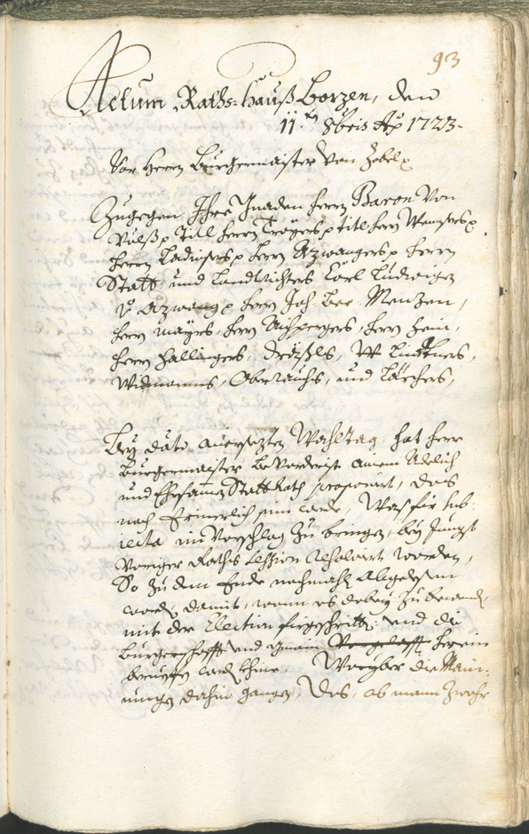 Archivio Storico della Città di Bolzano - BOhisto protocollo consiliare 1723/26 