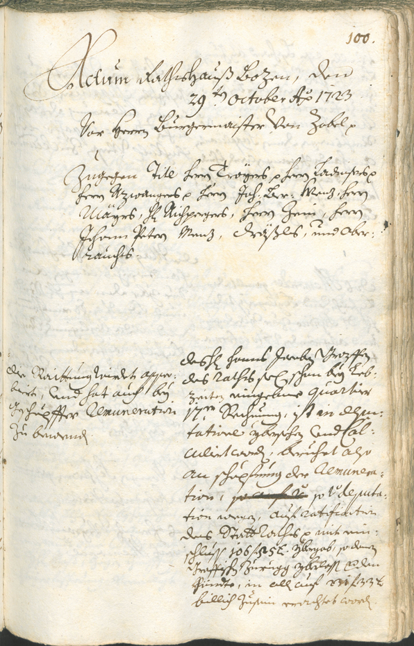 Archivio Storico della Città di Bolzano - BOhisto protocollo consiliare 1723/26 