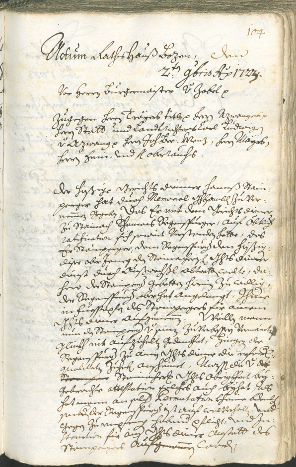 Civic Archives of Bozen-Bolzano - BOhisto Ratsprotokoll 1723/26 