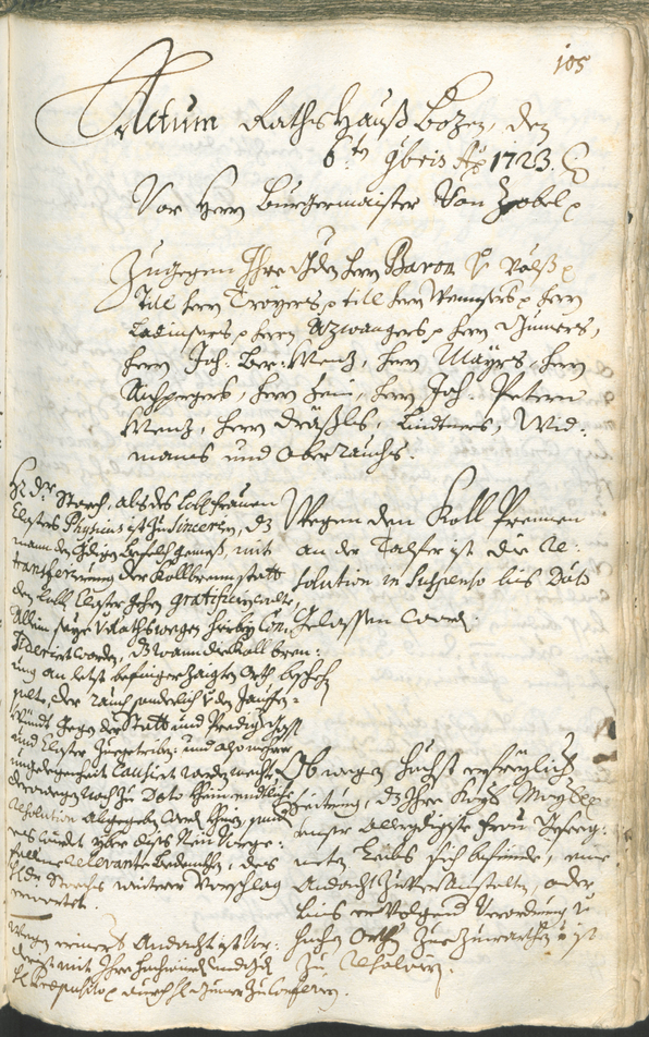 Archivio Storico della Città di Bolzano - BOhisto protocollo consiliare 1723/26 