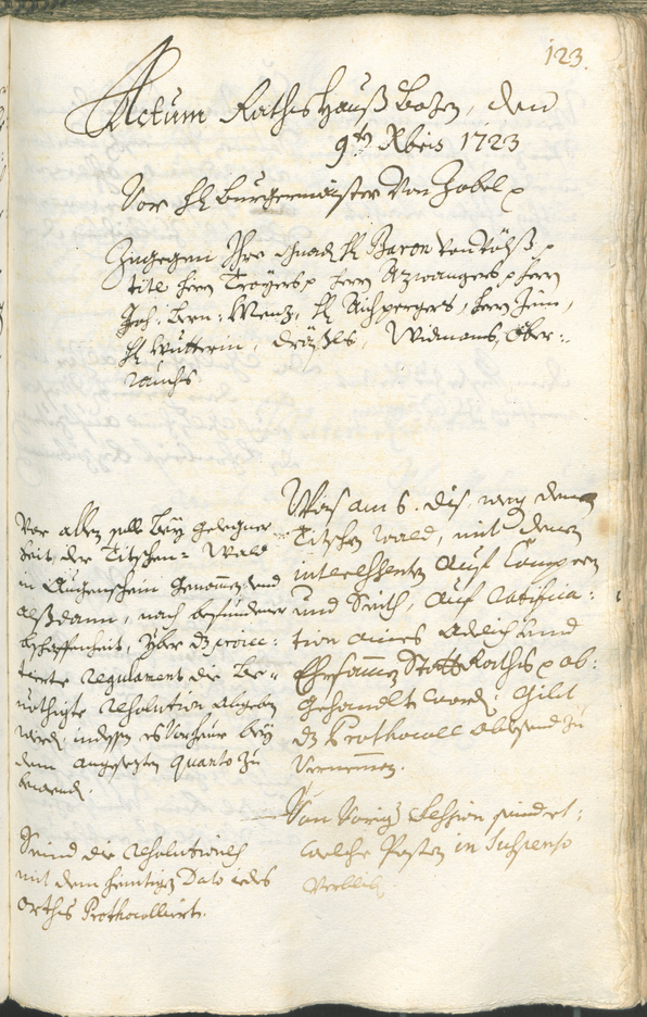 Civic Archives of Bozen-Bolzano - BOhisto Ratsprotokoll 1723/26 