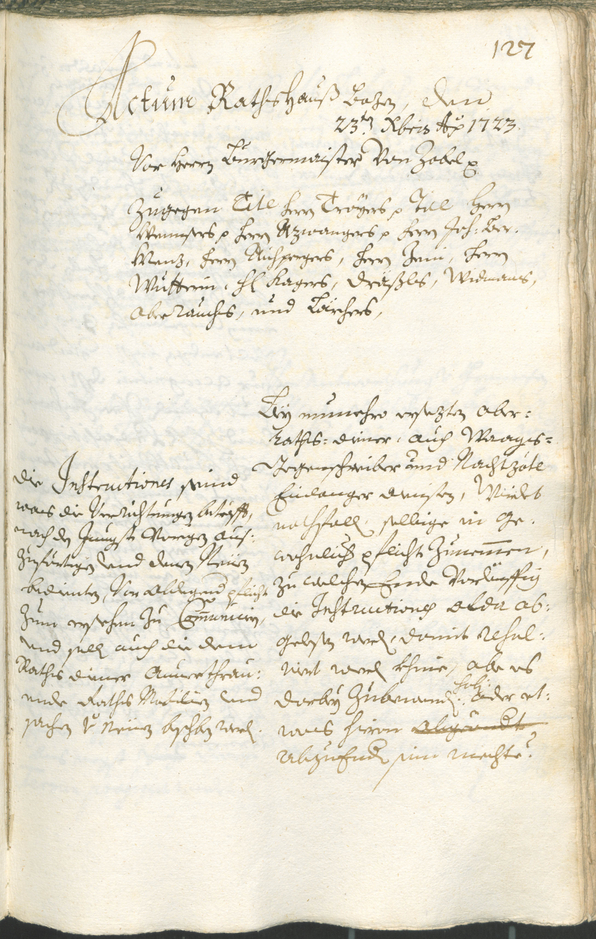 Archivio Storico della Città di Bolzano - BOhisto protocollo consiliare 1723/26 