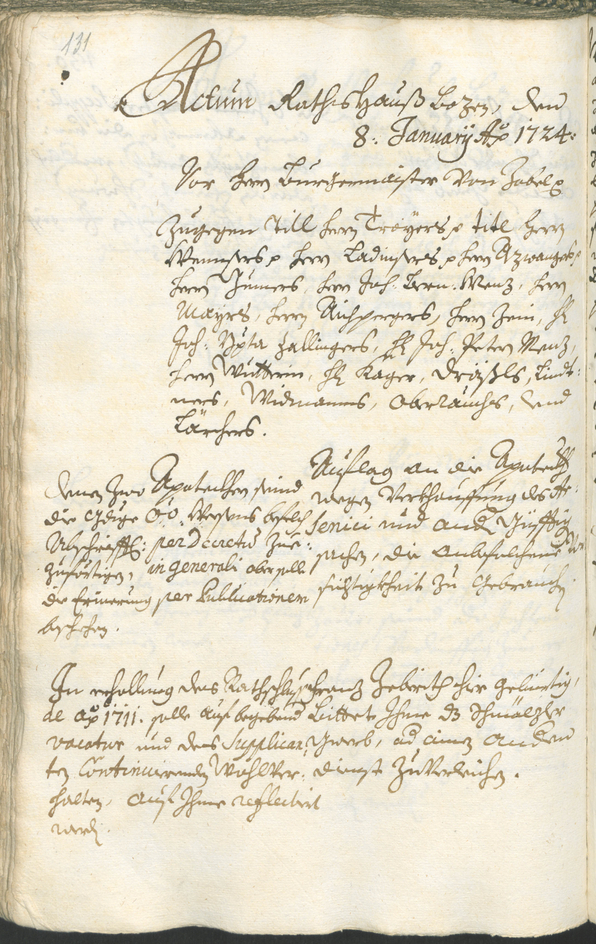 Civic Archives of Bozen-Bolzano - BOhisto Ratsprotokoll 1723/26 