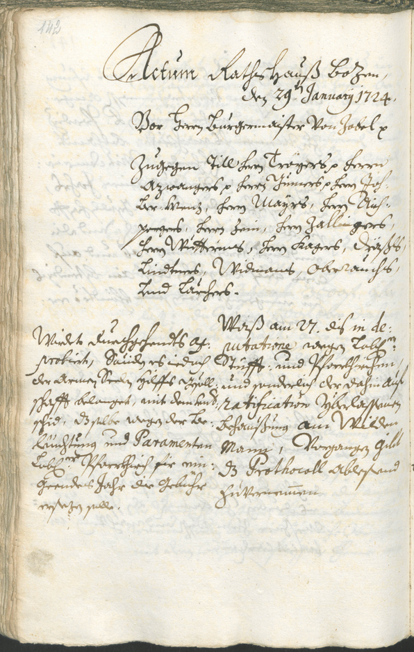 Civic Archives of Bozen-Bolzano - BOhisto Ratsprotokoll 1723/26 