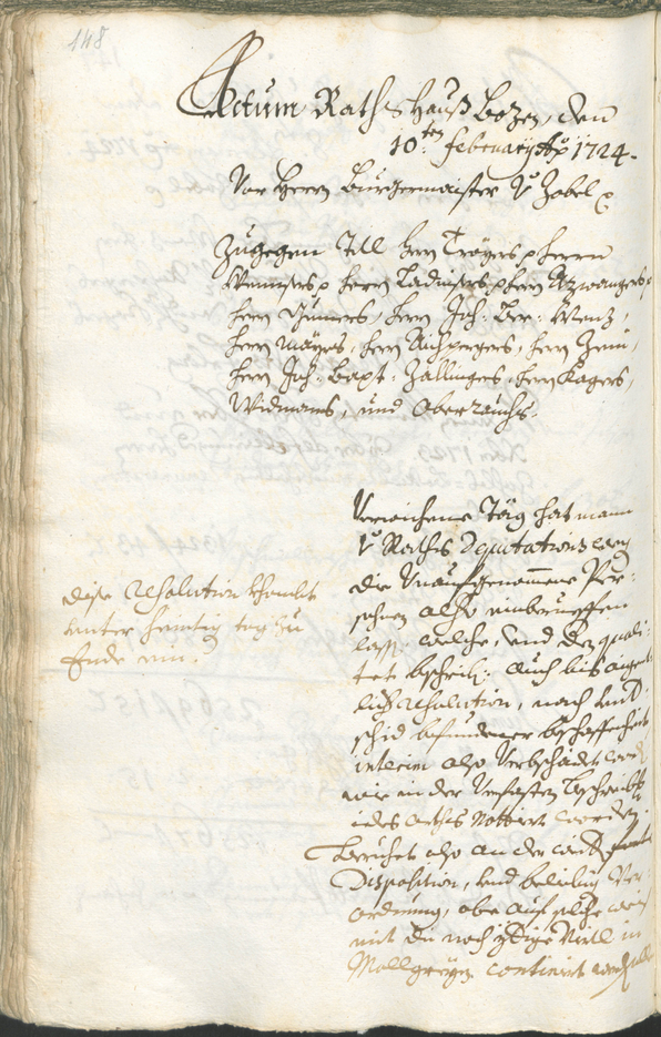 Archivio Storico della Città di Bolzano - BOhisto protocollo consiliare 1723/26 