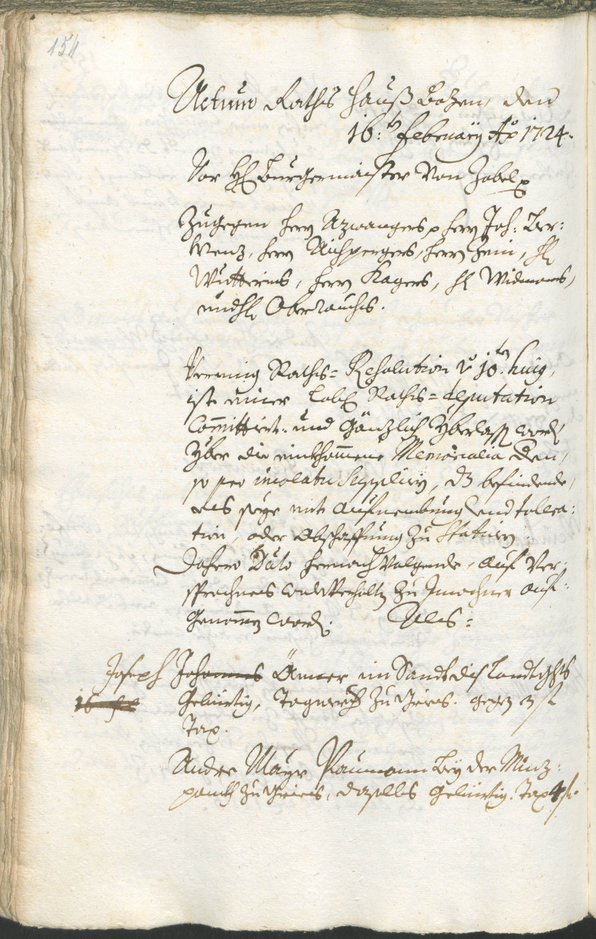 Civic Archives of Bozen-Bolzano - BOhisto Ratsprotokoll 1723/26 