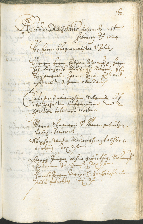 Civic Archives of Bozen-Bolzano - BOhisto Ratsprotokoll 1723/26 