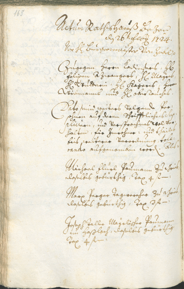 Civic Archives of Bozen-Bolzano - BOhisto Ratsprotokoll 1723/26 