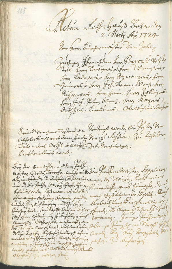 Archivio Storico della Città di Bolzano - BOhisto protocollo consiliare 1723/26 