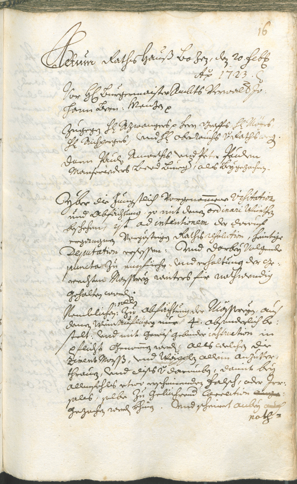 Archivio Storico della Città di Bolzano - BOhisto protocollo consiliare 1723/26 