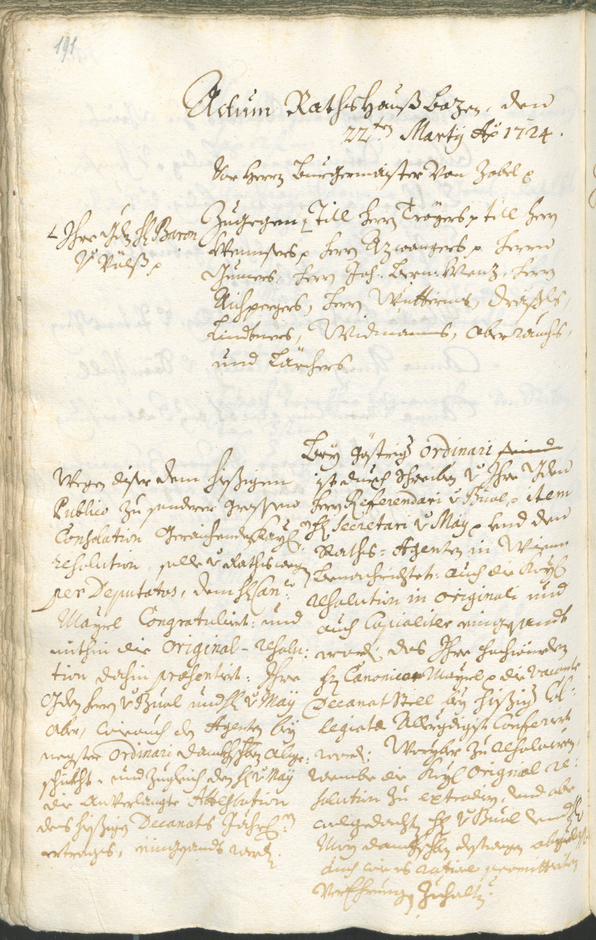 Archivio Storico della Città di Bolzano - BOhisto protocollo consiliare 1723/26 