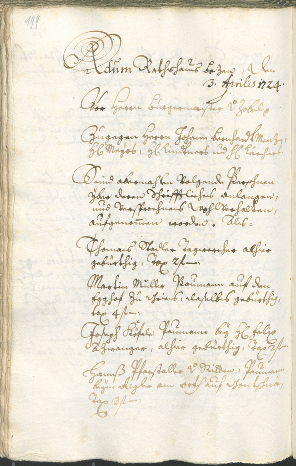 Civic Archives of Bozen-Bolzano - BOhisto Ratsprotokoll 1723/26 