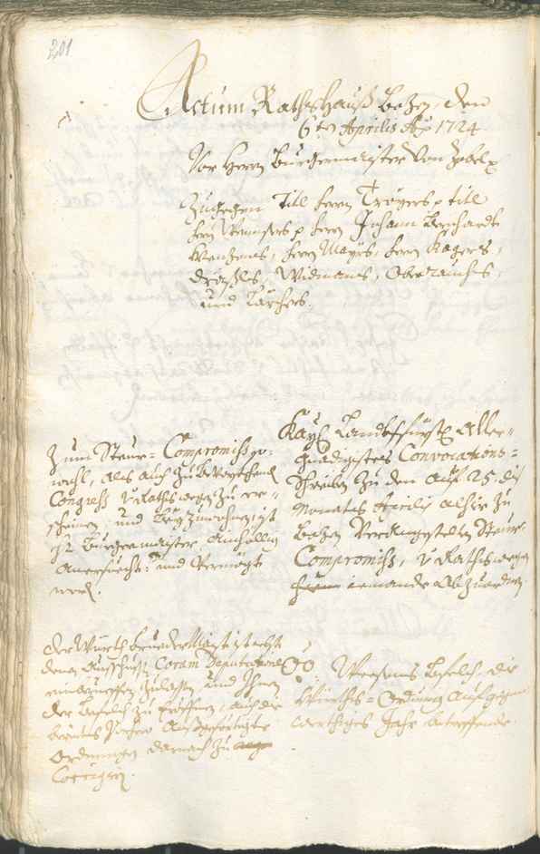 Archivio Storico della Città di Bolzano - BOhisto protocollo consiliare 1723/26 