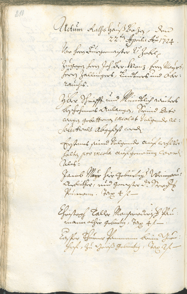 Civic Archives of Bozen-Bolzano - BOhisto Ratsprotokoll 1723/26 