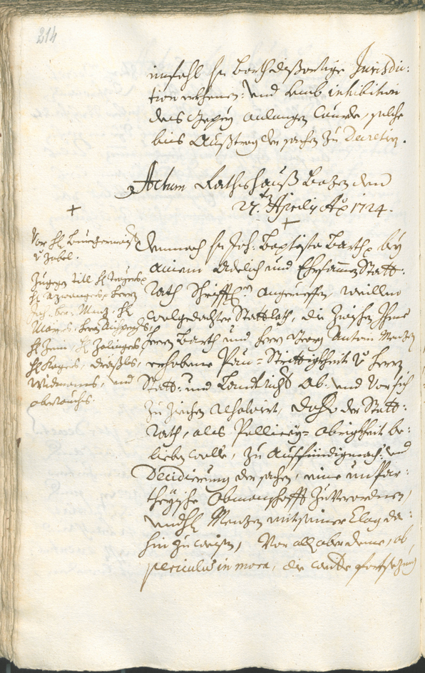 Civic Archives of Bozen-Bolzano - BOhisto Ratsprotokoll 1723/26 